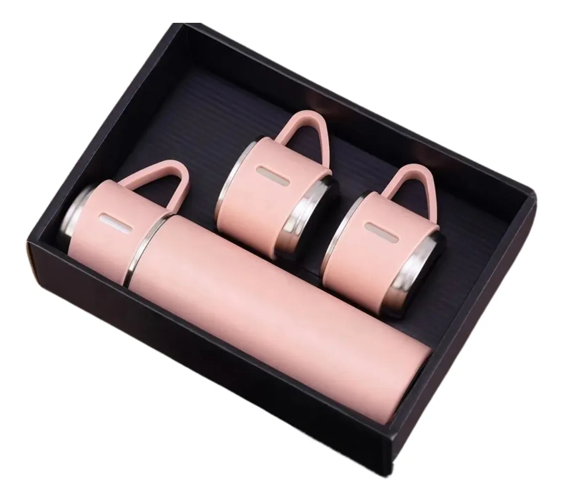 Termo De Acero Inoxidable Set De 3 Tazas