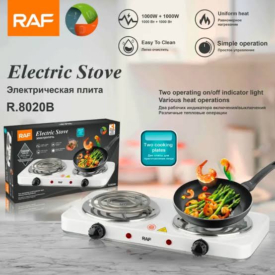 COCINA ELECTRICA DOBLE HORNILLA RAF R 8020B