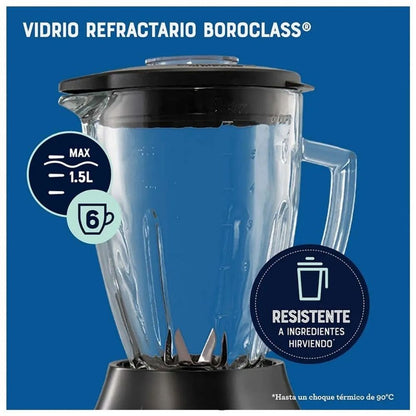 Licuadora Oster con Motor Reversible Vaso de Vidrio