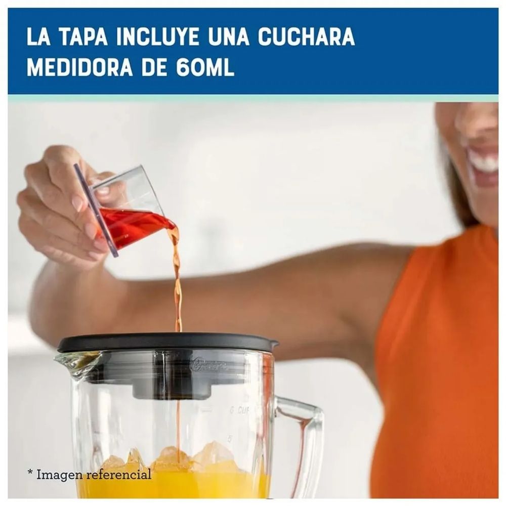 Licuadora Oster con Motor Reversible Vaso de Vidrio