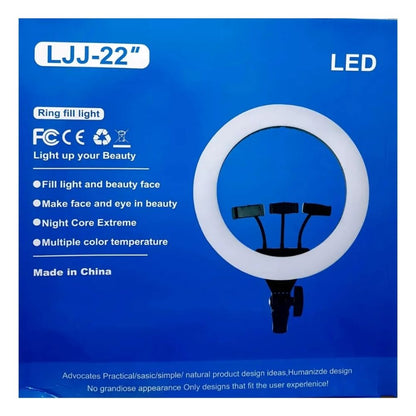 Aro Led 56cm + Tripode + Control Con 3 Adaptadore De Celular