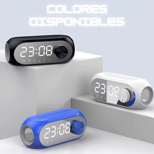 Parlante S8 Bluetooth con Reloj Despertador