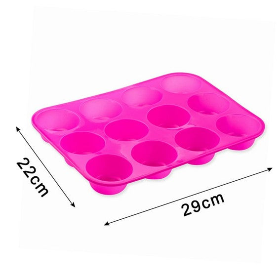 Molde de Silicona para Cupcakes o Muffins de 12 porciones