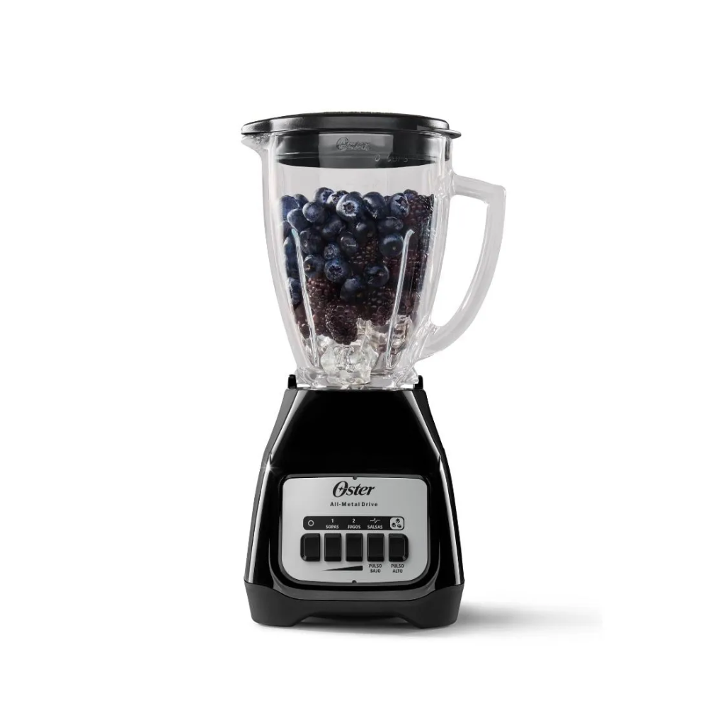 Licuadora Oster de 1.5L Vaso de vidrio Motor de 800 W Negro