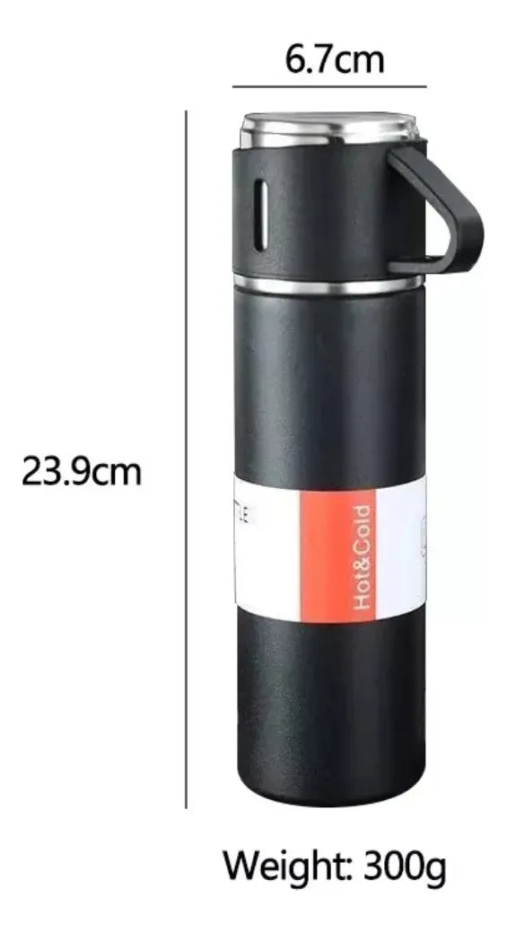 Termo De Acero Inoxidable Set De 3 Tazas