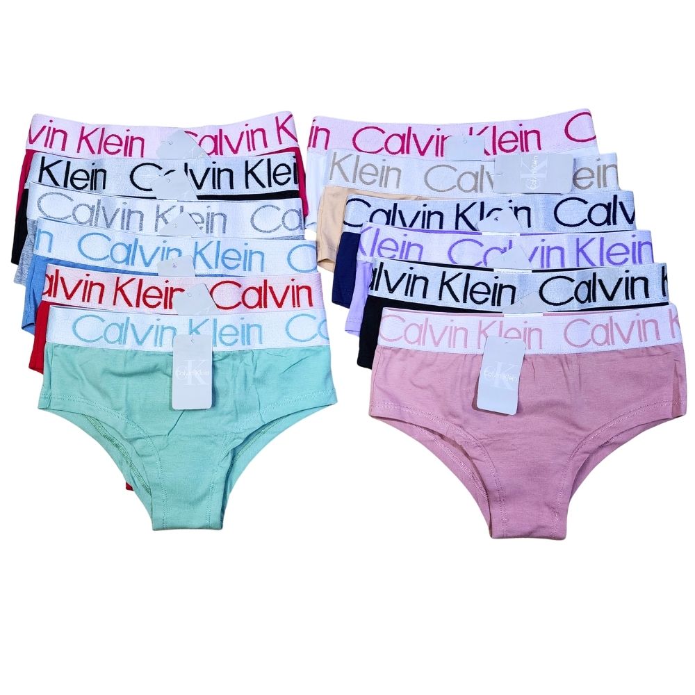 Pack de Cacheteros CK para Mujer en Algodon 12 unidades