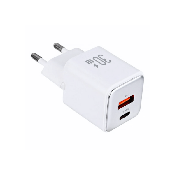 Cargador USAMS US-CC189 30W | Carga Rápida USB-C PD DOBLE PUERTO